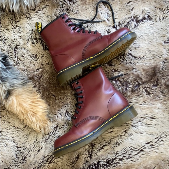 Dr. Martens Shoes - Dr. Martens Cherry Red Boots - Size 6